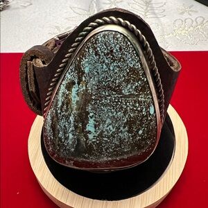 Turquoise Leather Bracelet